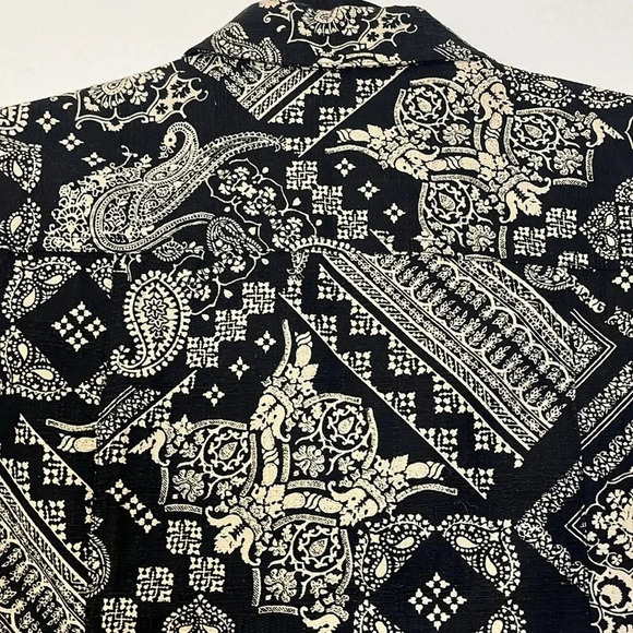 Coldwater Creek | Silk & Cotton paisley floral blazer jacket Women’s size PM M - Picture 7 of 8